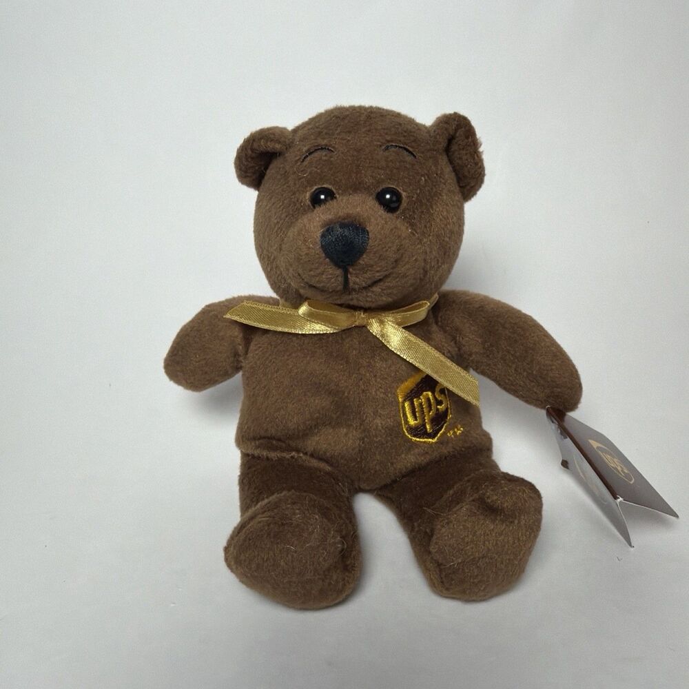 UPS United Parcel Service plush vintage Brown Bear 2007 Official Merch Tag Rare
